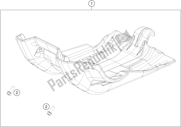 Tutte le parti per il Protezione Del Motore del KTM 500 Exc-f 2017