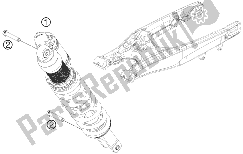 Tutte le parti per il Ammortizzatore del KTM 500 Exc-f 2017