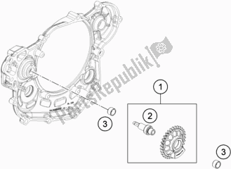 Todas as partes de Eixo Do Balanceador do KTM 500 Exc-f 2019