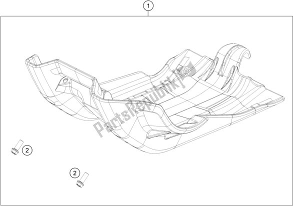 Tutte le parti per il Protezione Del Motore del KTM 500 Exc-f 2019
