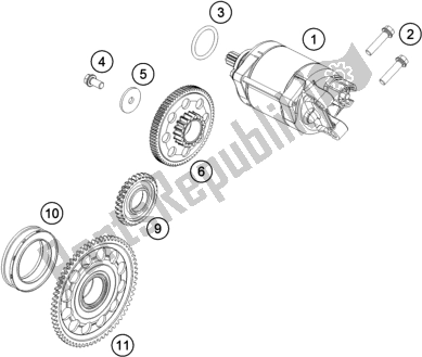 Tutte le parti per il Avviamento Elettrico del KTM 500 Exc-f EU 2017