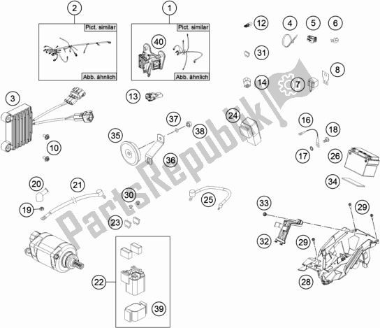 Toutes les pièces pour le Faisceau De Câblage du KTM 500 Exc-f EU 2017