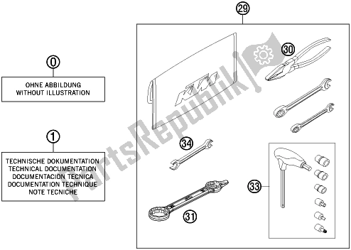 All parts for the Seperate Enclosure of the KTM 500 Exc-f EU 2018