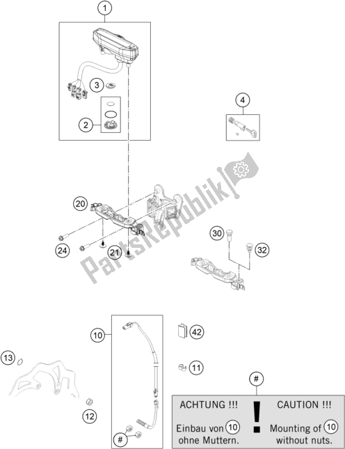 Toutes les pièces pour le Instruments / Système De Verrouillage du KTM 500 Exc-f EU 2019