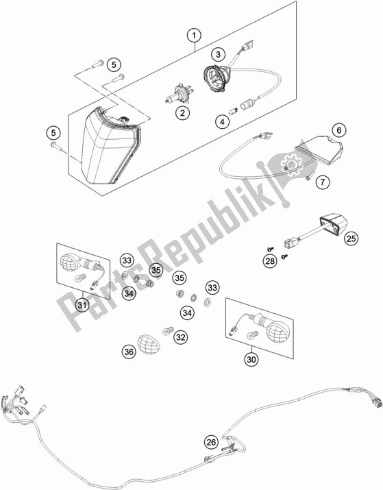 Toutes les pièces pour le Système D'éclairage du KTM 500 Exc-f EU 2019