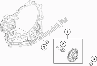 Todas as partes de Eixo Do Balanceador do KTM 500 Exc-f EU 2021