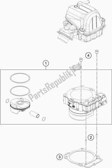 Wszystkie części do Cylinder KTM 500 Exc-f EU 2021