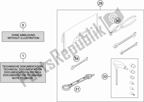 Todas as partes de Seperate Enclosure do KTM 500 Exc-f EU 2021