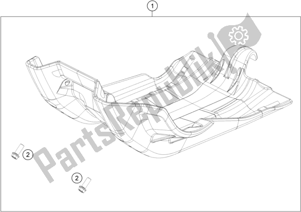 All parts for the Engine Guard of the KTM 500 Exc-f SIX Days EU 2017