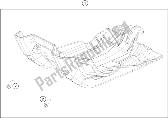 Toutes les pièces pour le Protection Moteur du KTM 500 Exc-f SIX Days EU 2019