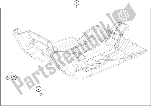 All parts for the Engine Guard of the KTM 500 Exc-f SIX Days EU 2021