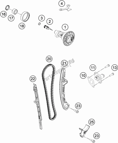Toutes les pièces pour le Commande De Synchronisation du KTM 500 Exc-f SIX Days EU 2021