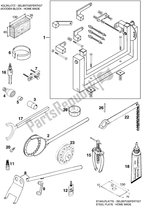 All parts for the Special Tools (engine) of the KTM 620 Duke 37 KW 2020