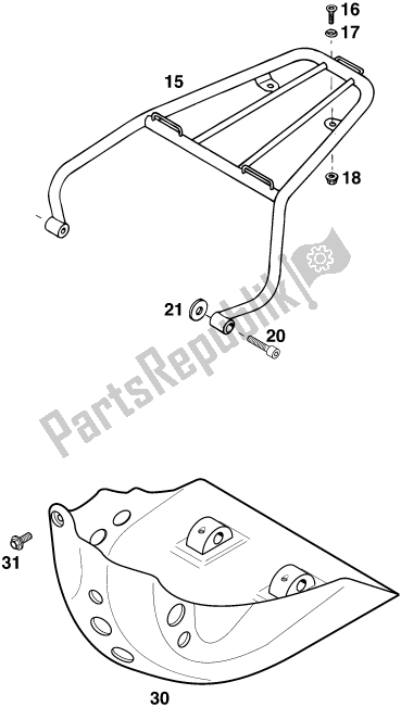 Toutes les pièces pour le Accessoires du KTM 620 EGS WP 20 KW 2020