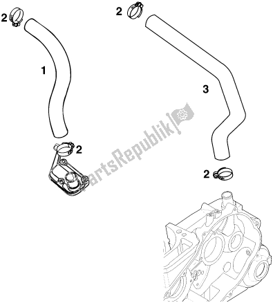 All parts for the Engine Vent of the KTM 620 EGS WP 20 KW 2020