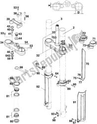 FRONT FORK, TRIPLE CLAMP