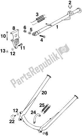 Toutes les pièces pour le Béquille Latérale / Centrale du KTM 620 EGS WP 20 KW 2020