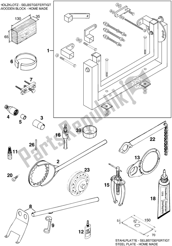 Todas las partes para Special Tools (engine) de KTM 620 EGS WP 20 KW 2020