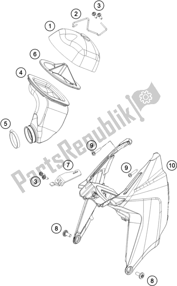 Tutte le parti per il Filtro Dell'aria del KTM 65 SX EU 2017