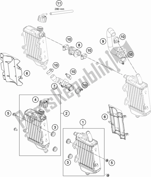 Todas las partes para Sistema De Refrigeración de KTM 65 SX EU 2017