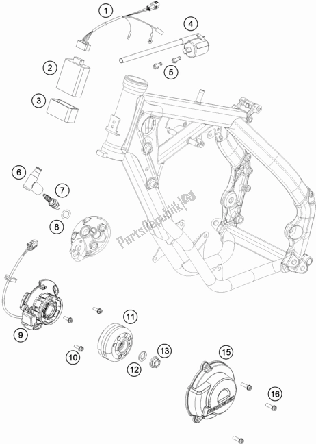 Toutes les pièces pour le Système De Mise à Feu du KTM 65 SX EU 2017