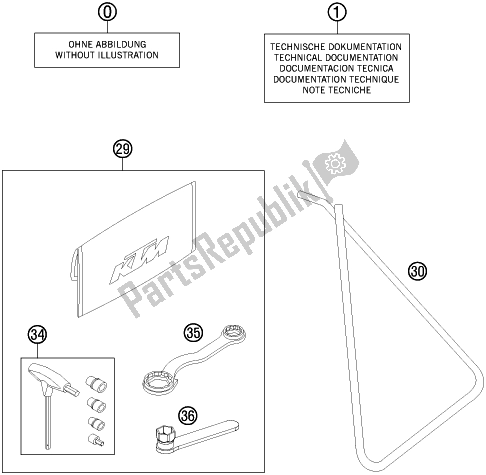 All parts for the Seperate Enclosure of the KTM 65 SX EU 2017