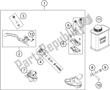 Alle onderdelen voor de Front Brake Control van de KTM 65 SX EU 2019