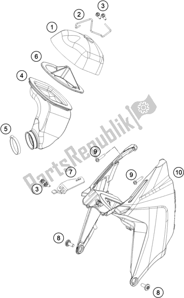 Todas las partes para Filtro De Aire de KTM 65 SX EU 2020