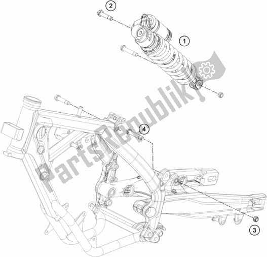 Todas las partes para Amortiguador de KTM 65 SX EU 2020