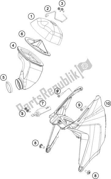 Toutes les pièces pour le Filtre à Air du KTM 65 SX EU 2021