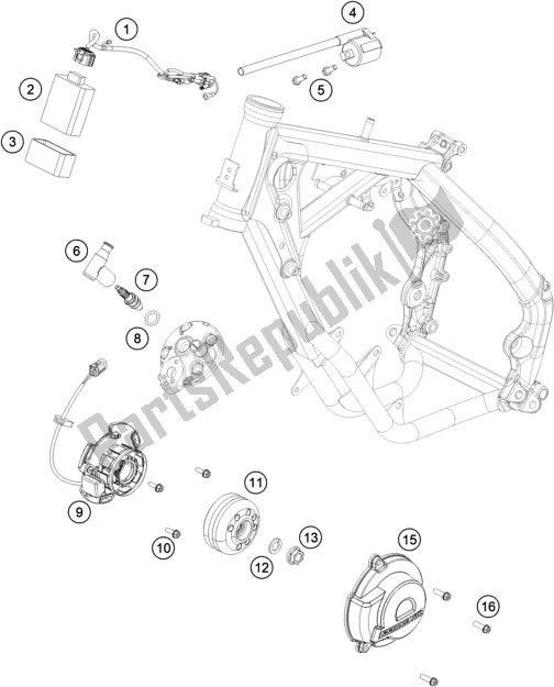 Toutes les pièces pour le Système De Mise à Feu du KTM 65 SX EU 2021