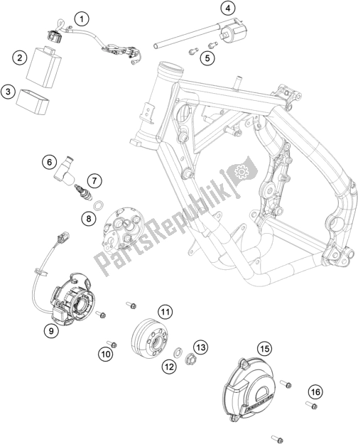 Toutes les pièces pour le Système De Mise à Feu du KTM 65 SX EU 2021