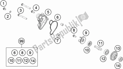 Todas las partes para Bomba De Agua de KTM 65 SX EU 2021