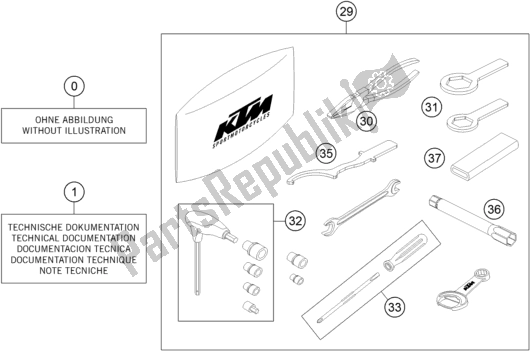 All parts for the Seperate Enclosure of the KTM 690 Duke,white 2018