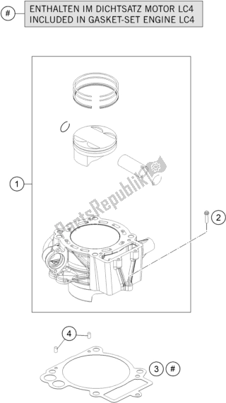 All parts for the Cylinder of the KTM 690 Enduro R 2018