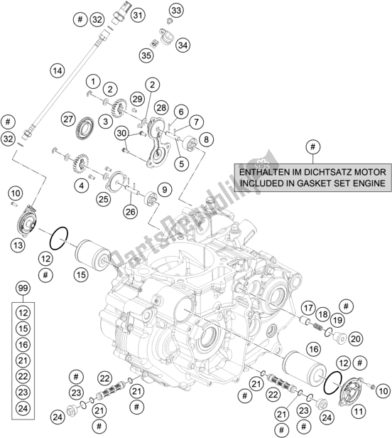 All parts for the Lubricating System of the KTM 690 Enduro R 2018