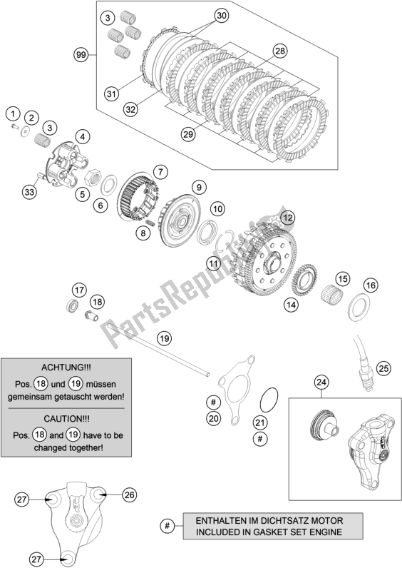 Tutte le parti per il Frizione del KTM 690 Enduro R EU 2017
