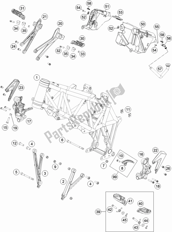 Toutes les pièces pour le Cadre du KTM 690 Enduro R EU 2017