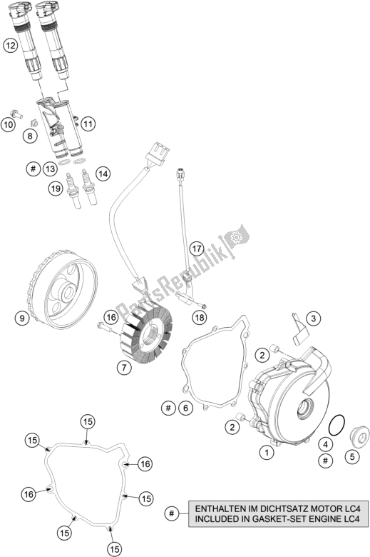 All parts for the Ignition System of the KTM 690 Enduro R EU 2017