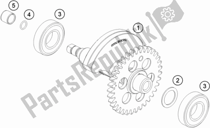 All parts for the Balancer Shaft of the KTM 690 Enduro R EU 2019