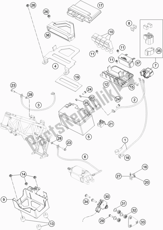 Toutes les pièces pour le Batterie du KTM 690 Enduro R EU 2019