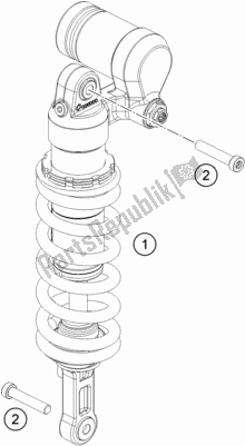 All parts for the Shock Absorber of the KTM 690 Enduro R EU 2019