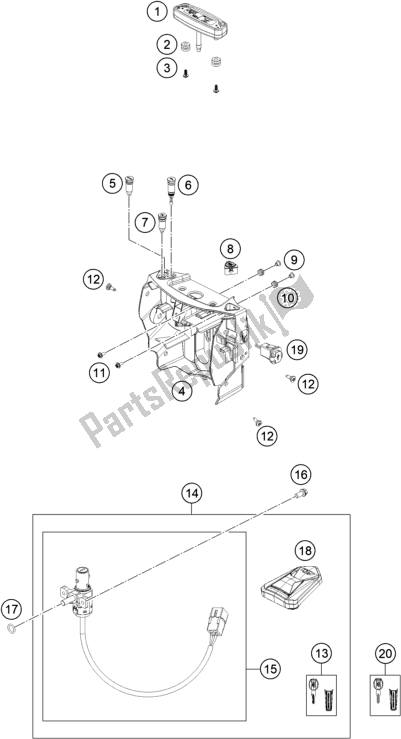 Tutte le parti per il Strumenti / Sistema Di Blocco del KTM 690 Enduro R EU 2020