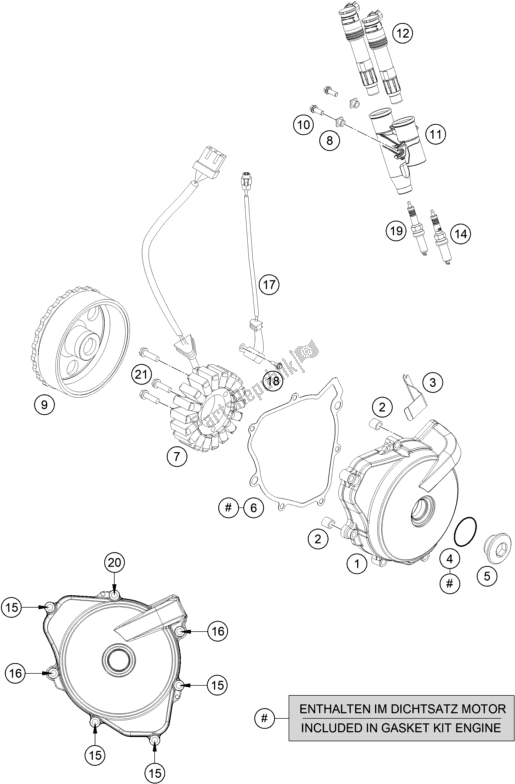 Toutes les pièces pour le Système De Mise à Feu du KTM 690 Enduro R EU 2021