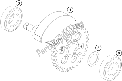 Tutte le parti per il Albero Di Bilanciamento del KTM 690 Enduro R US 2017