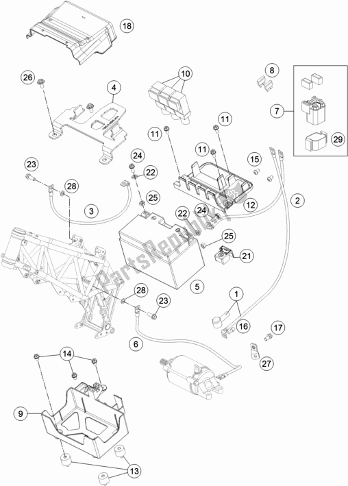 Tutte le parti per il Batteria del KTM 690 Enduro R US 2017