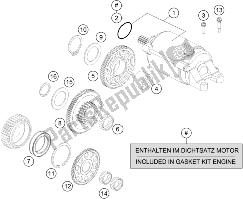 Wszystkie części do Rozrusznik Elektryczny KTM 690 Enduro R US 2017