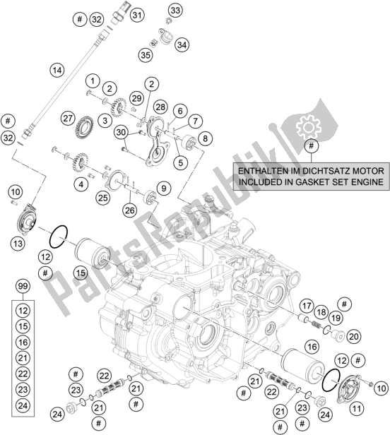 Tutte le parti per il Sistema Di Lubrificazione del KTM 690 Enduro R US 2017