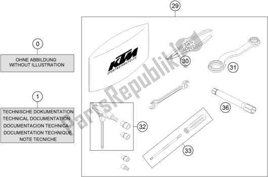 All parts for the Seperate Enclosure of the KTM 690 Enduro R US 2017