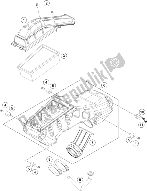 Tutte le parti per il Filtro Dell'aria del KTM 690 Enduro R US 2018